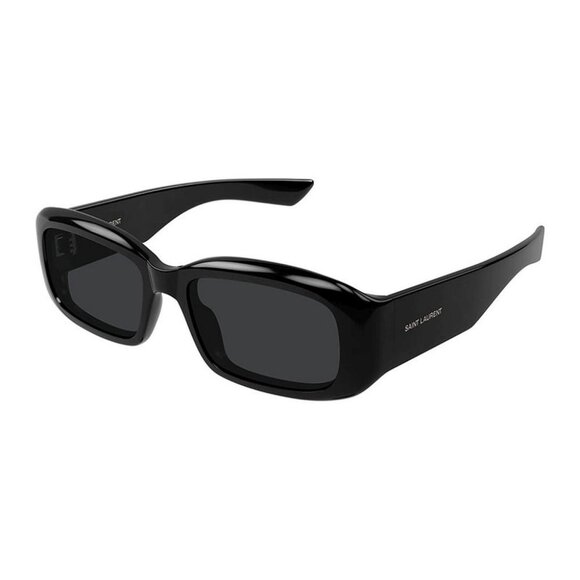 NEW SL809 001 SAINT LAURENT SUNGLASSES MEN BLACK SQUARE EYEWEAR - Picture 1 of 4